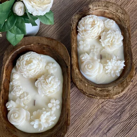 Botanical Garden Scented Dough Bowl Candle - Picture 2 of 5